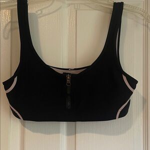 Lululemon Athletica Black Sports Bra with Pink Trim EUC 8